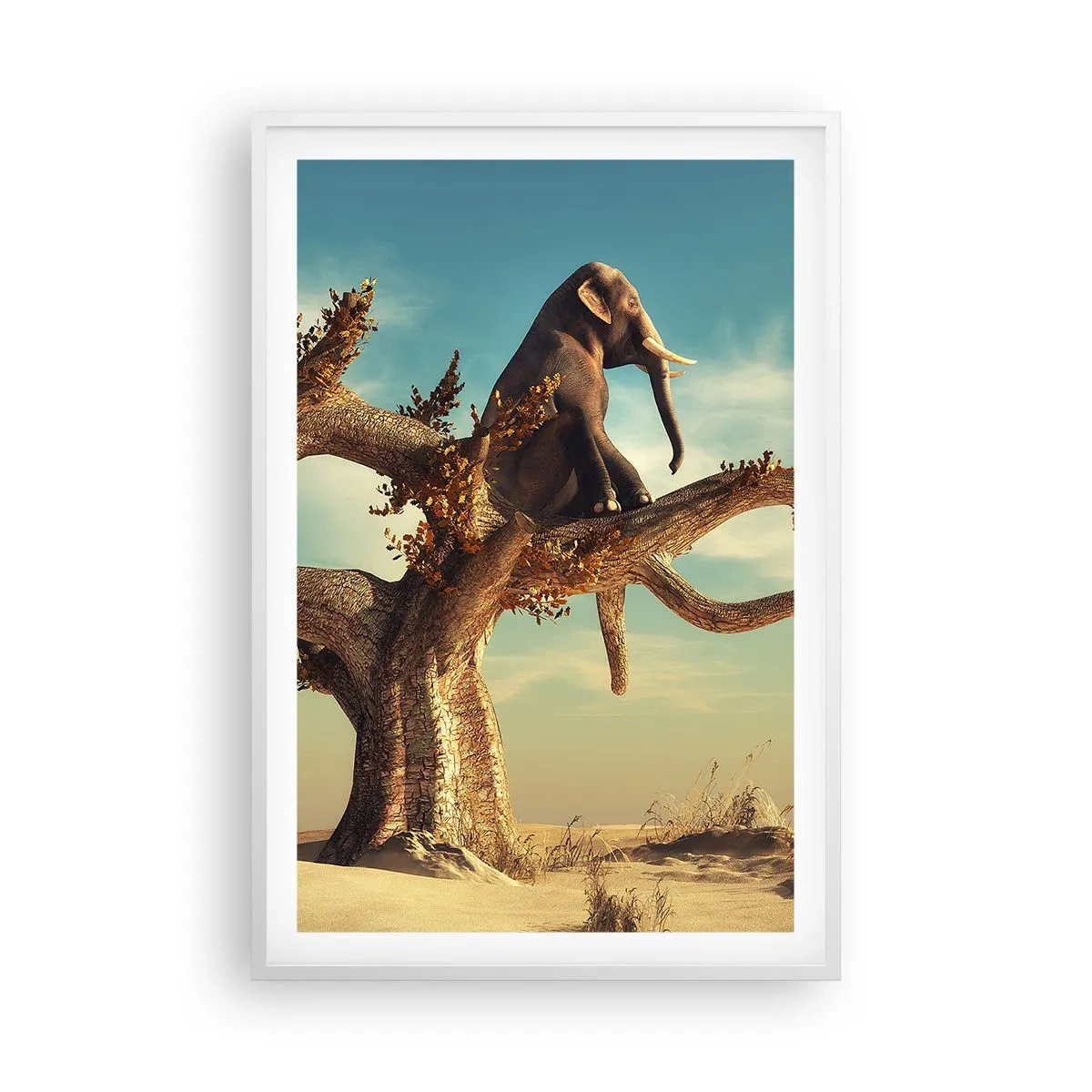 Poster in einem weißen Rahmen - Ein neuer Standpunkt - 61x91 cm