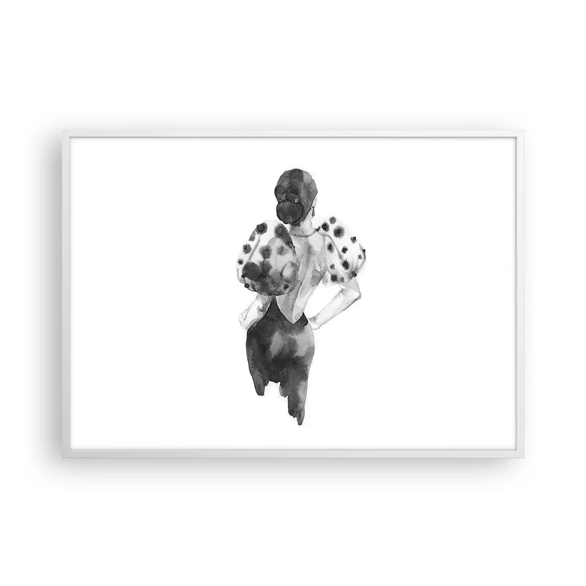 Poster in einem weißen Rahmen - Sie ging direkt vorbei - 100x70 cm