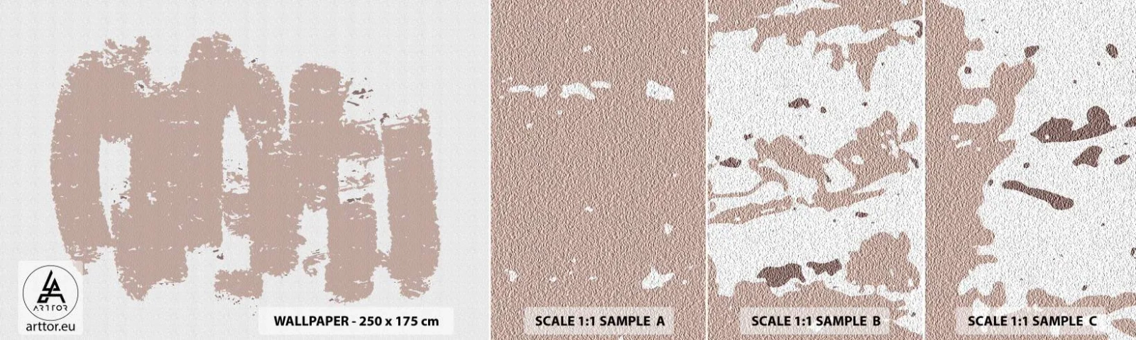 Fototapetenmuster Standard Eco - Abstraktion in zartem Rosa - Abstraktion, Leer, Minimalismus - 100x30 cm