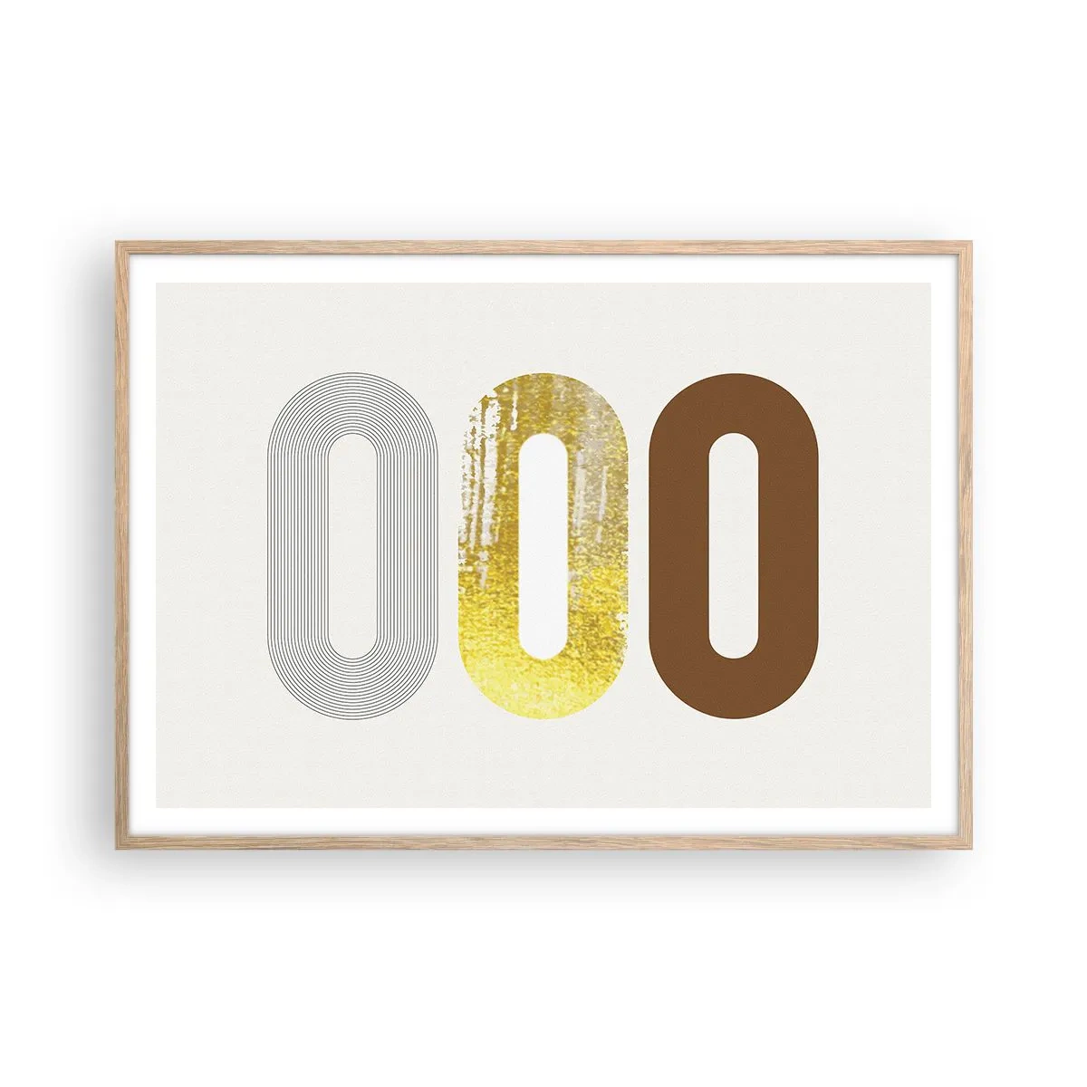 Poster in einem Rahmen aus heller Eiche - Oooh! - 100x70 cm