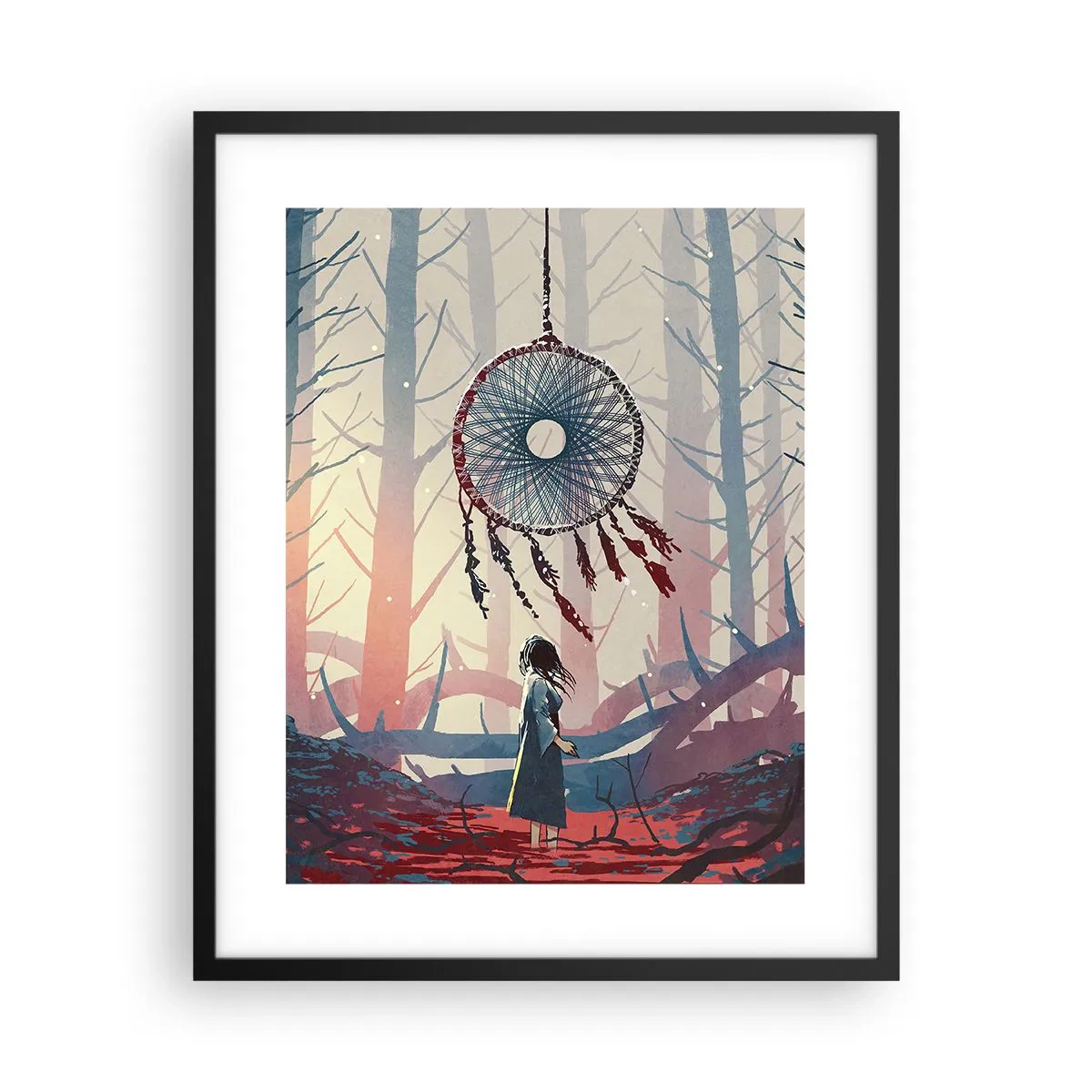 Poster in einem schwarzem Rahmen - Geheimes Glücksritual - 40x50 cm