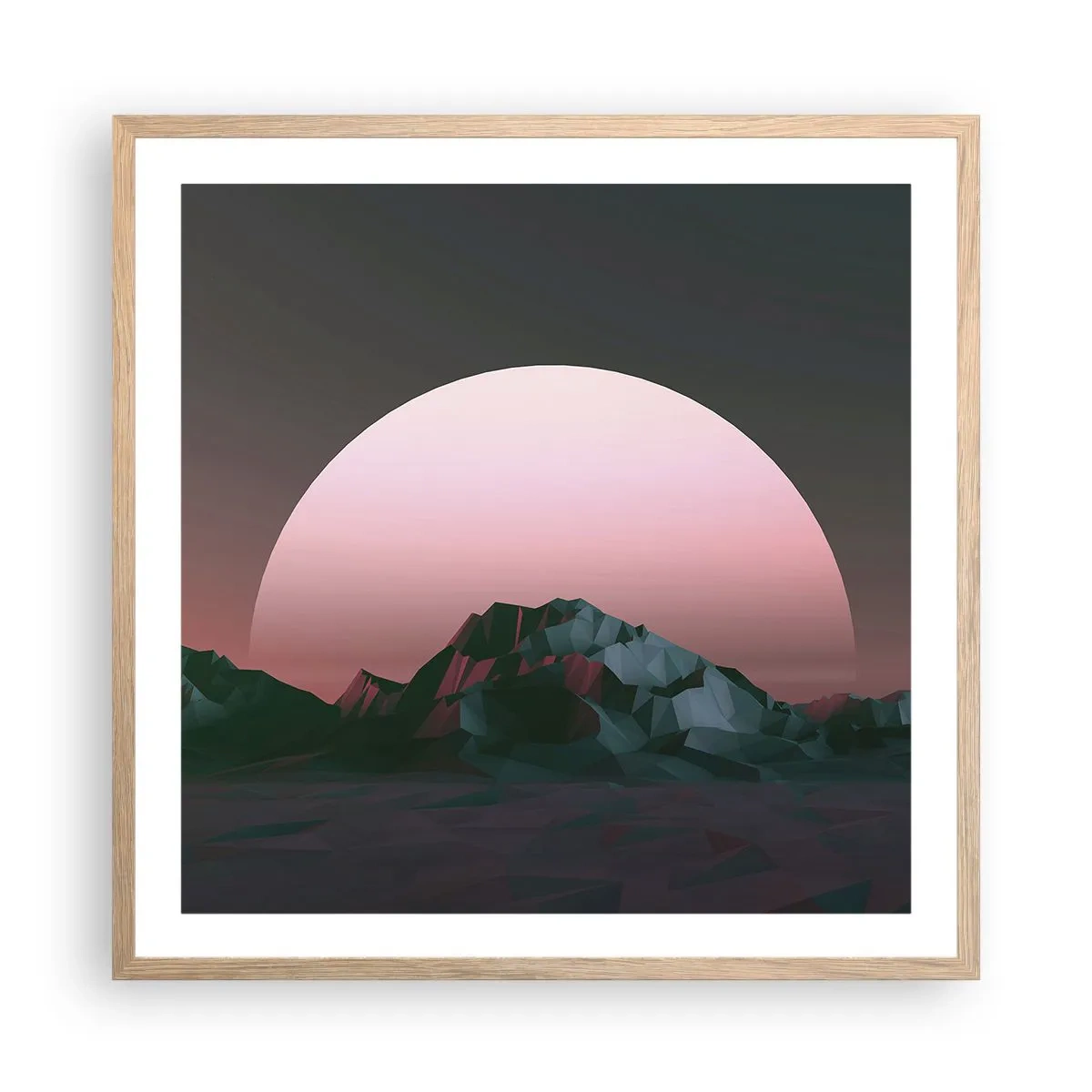 Poster in einem Rahmen aus heller Eiche - In einer Nachbargalaxie - 60x60 cm