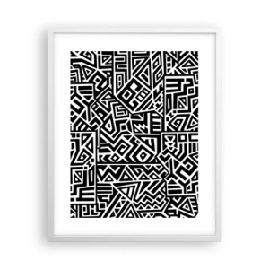 Poster in einem weißen Rahmen - Präkolumbianische Komposition - 40x50 cm