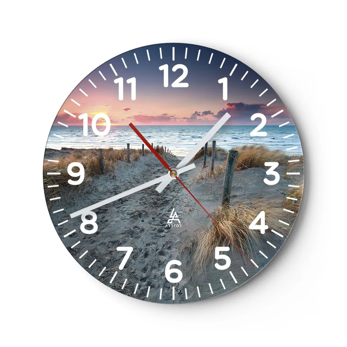 Wanduhr - Glasuhr - Du hast einen Regenbogen aus strahlendem Licht verschüttet ... - 40x40 cm