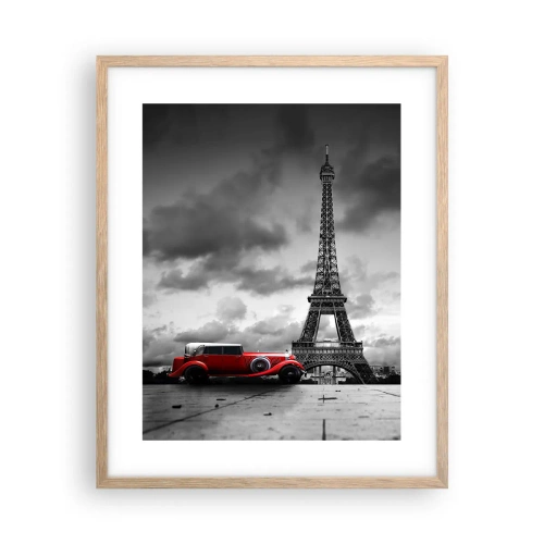 Poster in einem Rahmen aus heller Eiche - Vor nicht allzu langer Zeit in Paris - 40x50 cm
