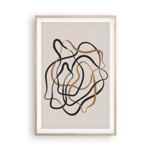 Poster in einem Rahmen aus heller Eiche - Alles ging schief - 61x91 cm