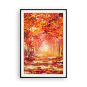 Poster in einem schwarzem Rahmen - Kupferwald - 61x91 cm