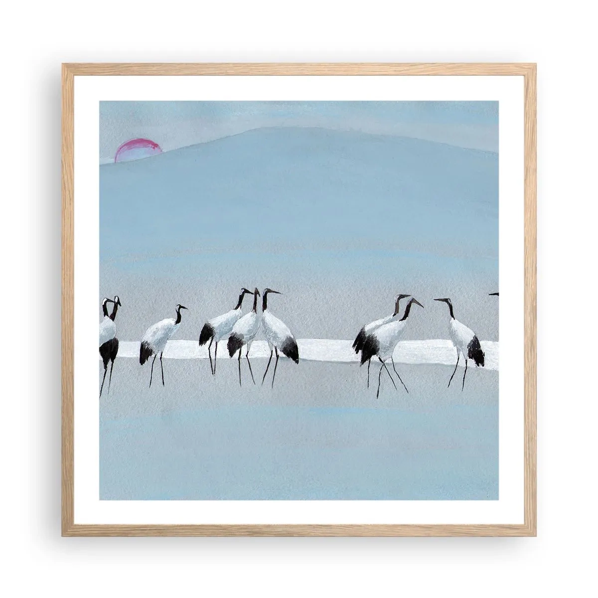 Poster in einem Rahmen aus heller Eiche - Nach einem heißen Tag - 60x60 cm