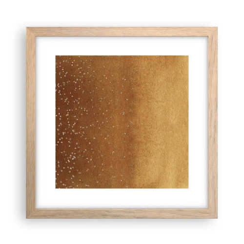 Poster in einem Rahmen aus heller Eiche - Die Geburt des Lichts - 30x30 cm