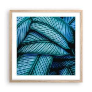 Poster in einem Rahmen aus heller Eiche - Lebenslinien - 50x50 cm