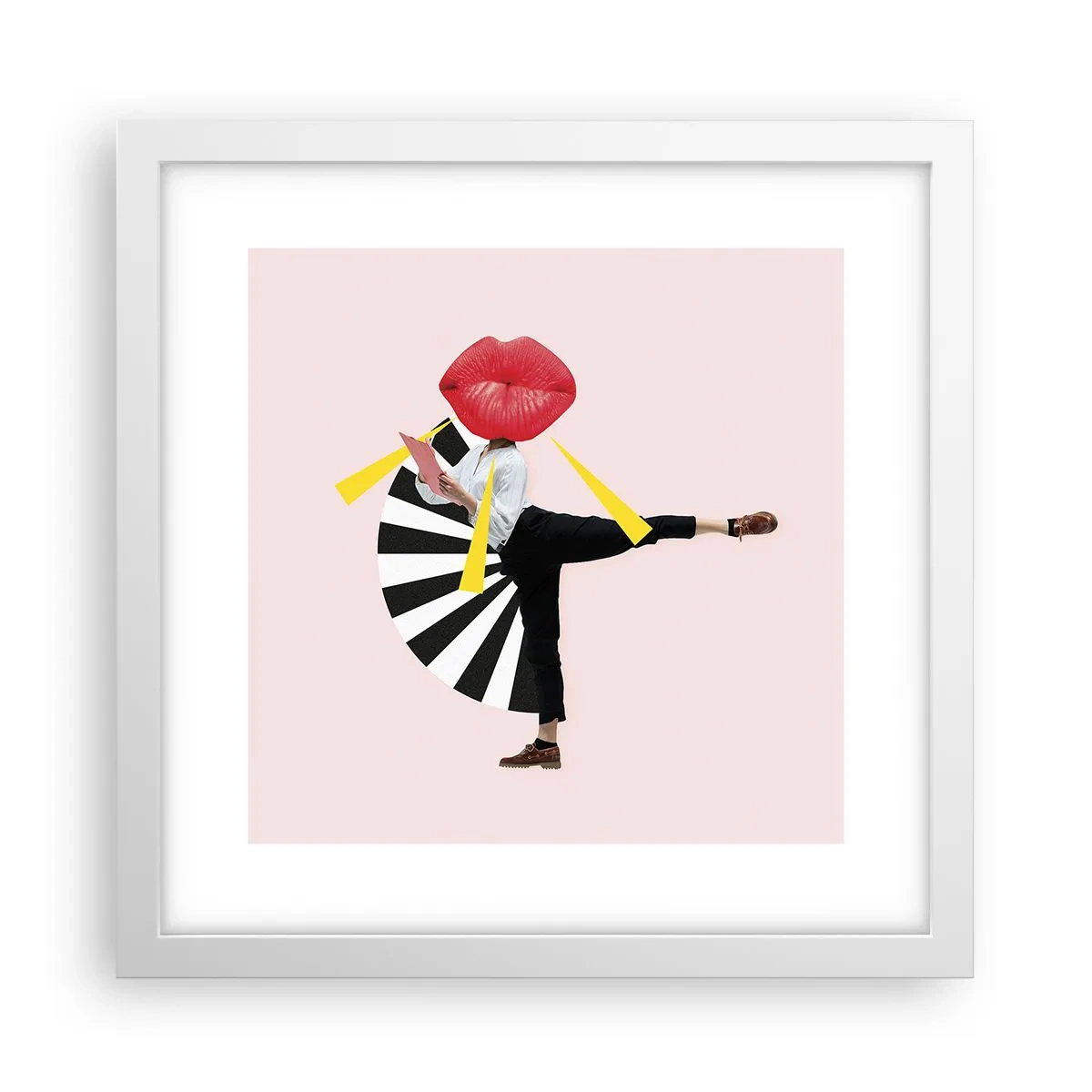 Poster in einem weißen Rahmen - Surreale Pop-Art - 30x30 cm