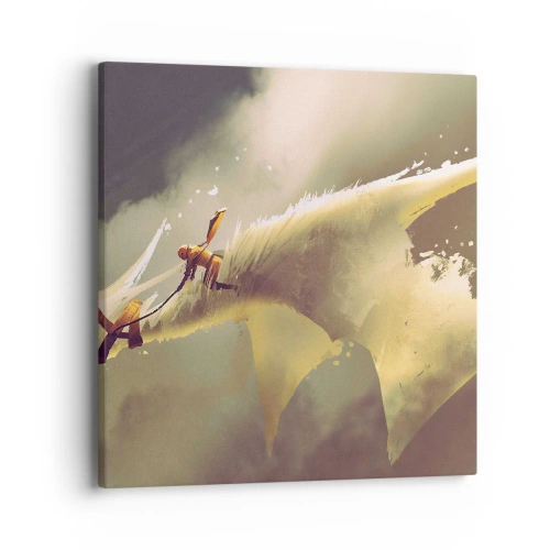 Bild auf Leinwand - Leinwandbild - Die Welt zur Rettung - 40x40 cm