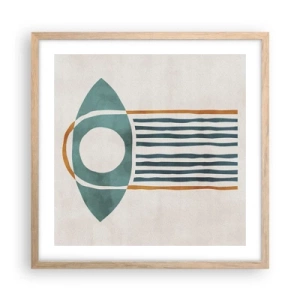 Poster in einem Rahmen aus heller Eiche - Zeichen und Rituale - 50x50 cm