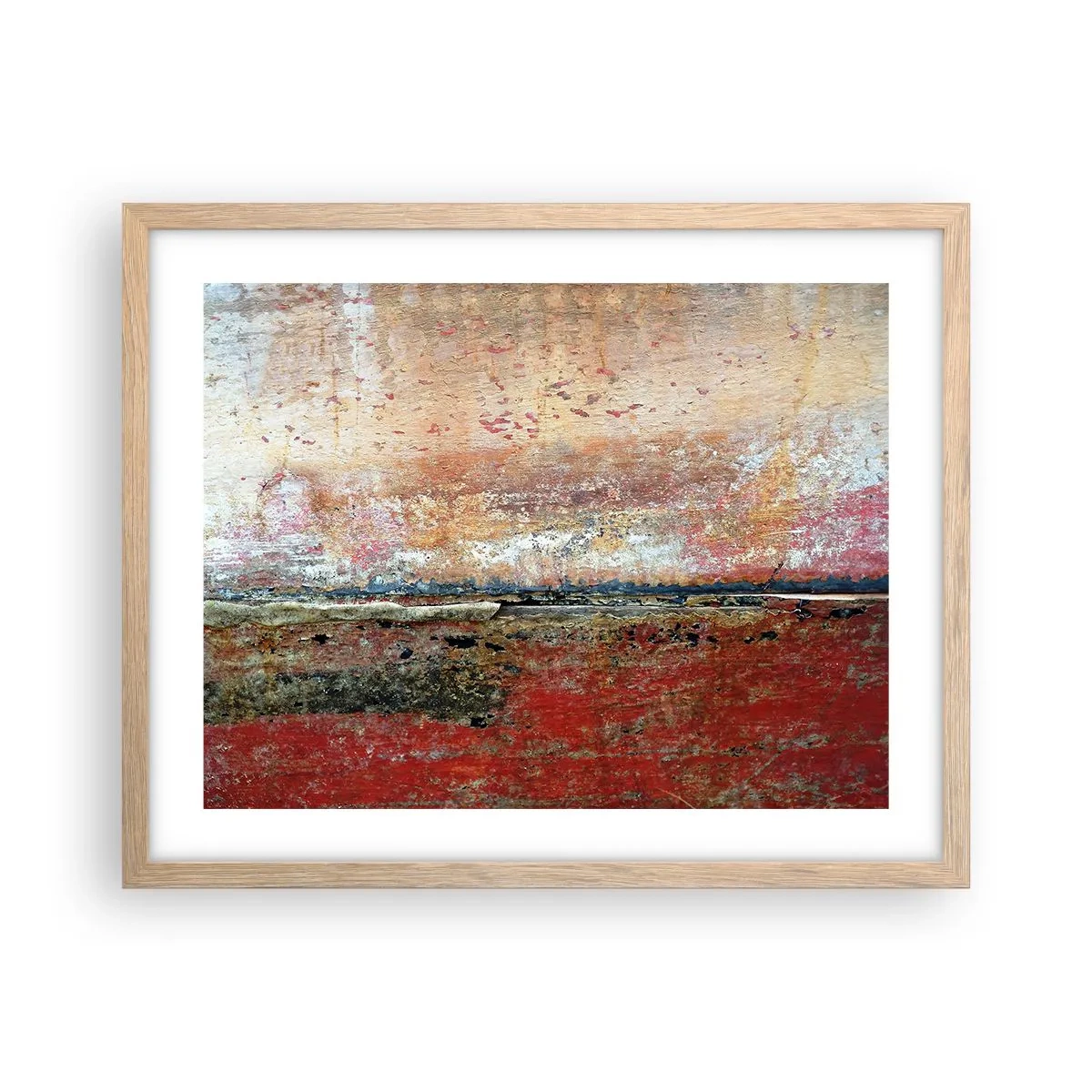 Poster in einem Rahmen aus heller Eiche - Vielleicht liegt es am Meer - 50x40 cm