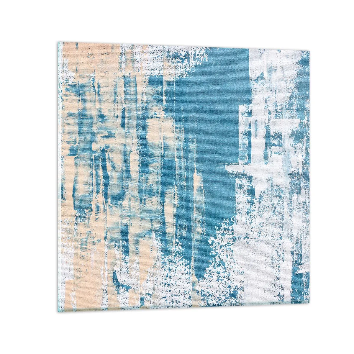 Glasbild - Bild auf glas - Durch einen Eiszapfen - 60x60 cm