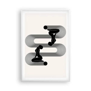 Poster in einem weißen Rahmen - Sinnliche Symmetrie - 61x91 cm