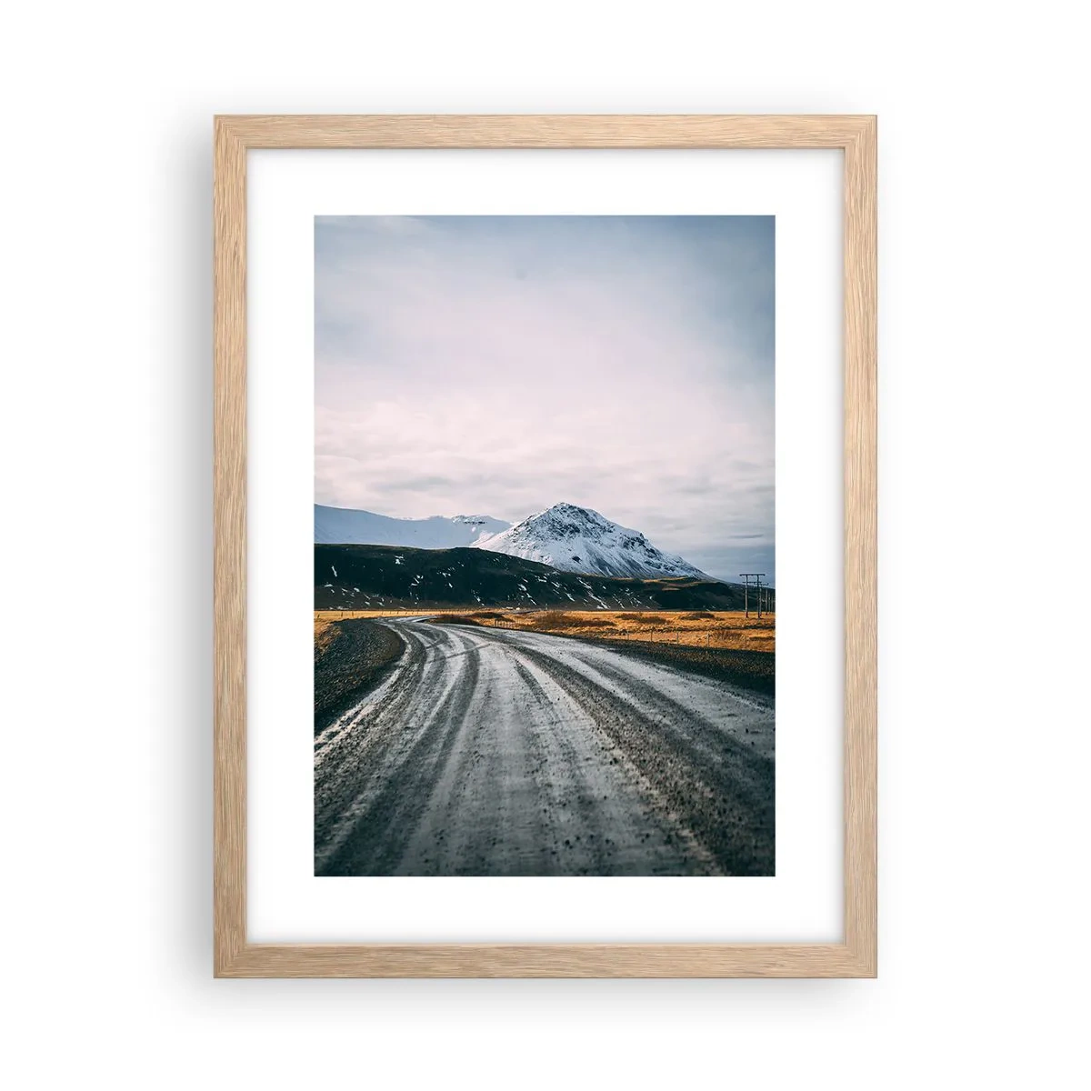 Poster in einem Rahmen aus heller Eiche - Im isländischen Flair - 30x40 cm