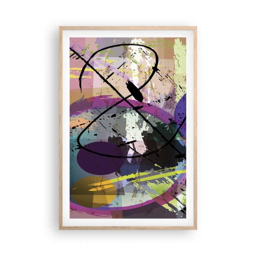 Poster in einem Rahmen aus heller Eiche - Du kannst geradeaus oder umhergehen - 61x91 cm