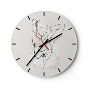 Wanduhr - Glasuhr - Die Kunst der Verführung - 40x40 cm