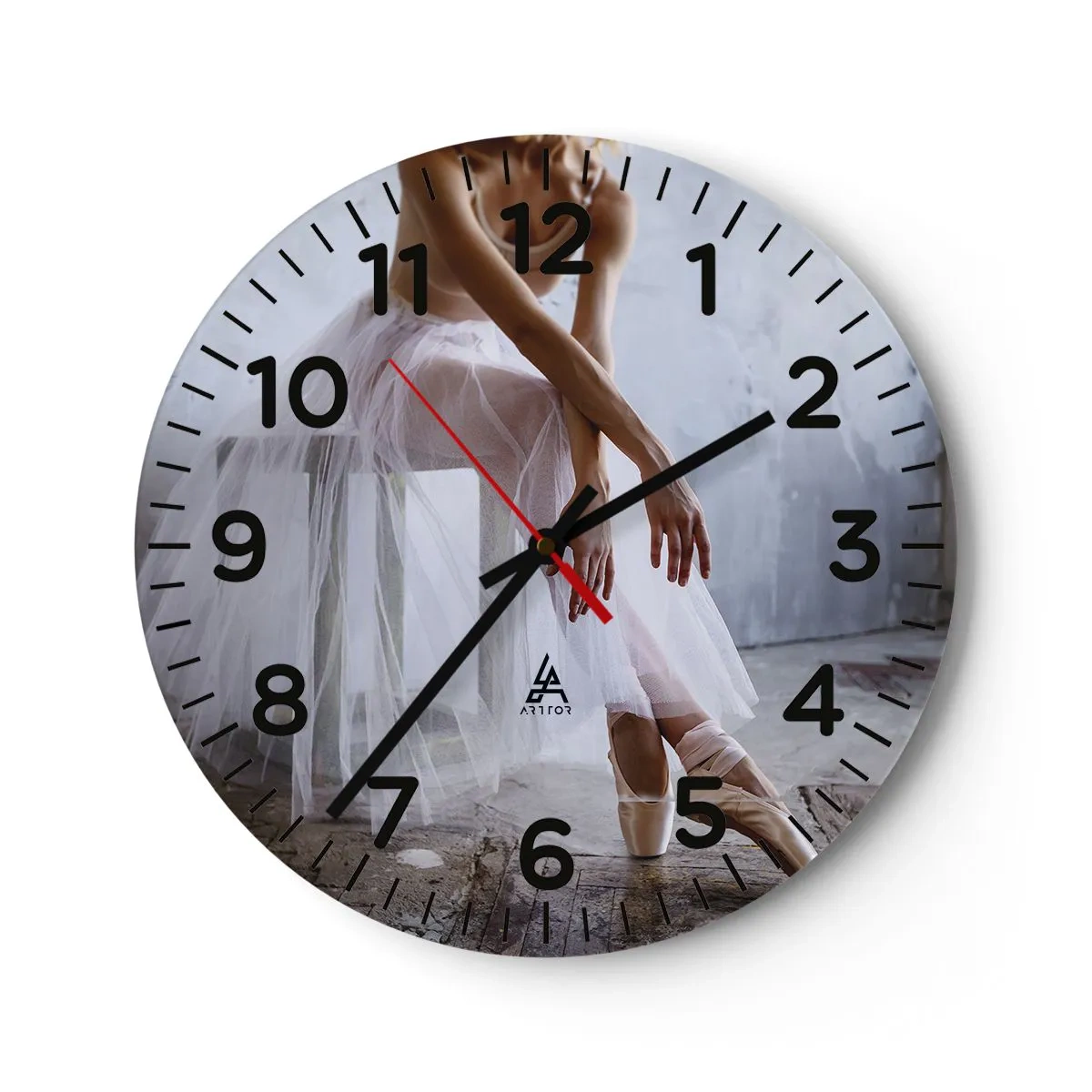 Wanduhr - Glasuhr - Bevor die Rampe leuchtet - 40x40 cm