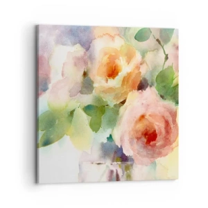 Bild auf Leinwand - Leinwandbild - Zart wie Aquarell - 70x70 cm