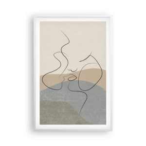 Poster in einem weißen Rahmen - Wie ein Pinselstrich - 61x91 cm