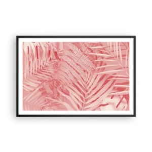 Poster in einem schwarzem Rahmen - Rosa Konzept - 91x61 cm