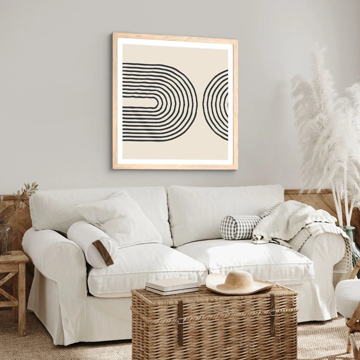 Poster in einem Rahmen aus heller Eiche - In einem Moment ... - 50x50 cm