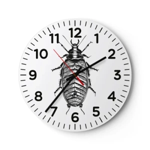 Wanduhr - Glasuhr - Was für ein Exemplar! - 40x40 cm