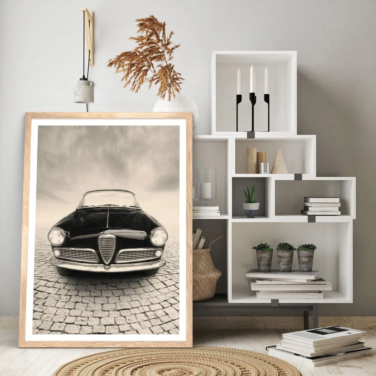 Poster in einem Rahmen aus heller Eiche - Man muss mich einfach lieben - 30x40 cm