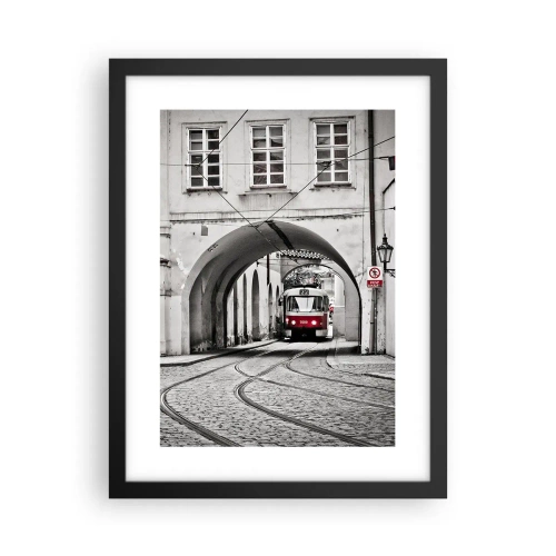 Poster in einem schwarzem Rahmen - Durch das Stadtlabyrinth - 30x40 cm