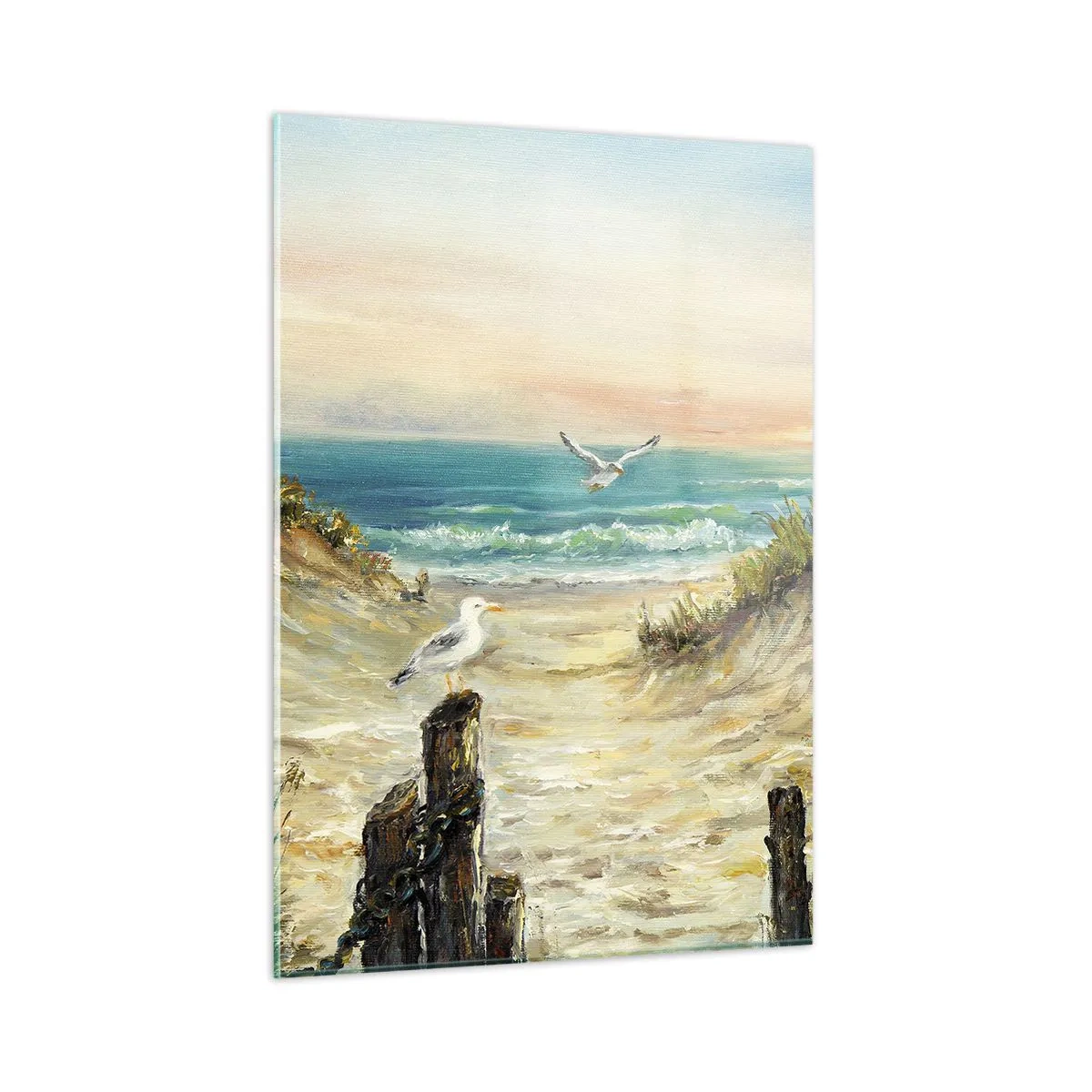 Glasbild - Bild auf glas - Windstiller Rückzug - 50x70cm - Windlose Abgeschiedenheit - Moderne Wanddekoration für Wohnzimmer und Schlafzimmer ARTTOR