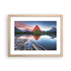 Poster in einem Rahmen aus heller Eiche - Hitze und Kälte - 40x30 cm