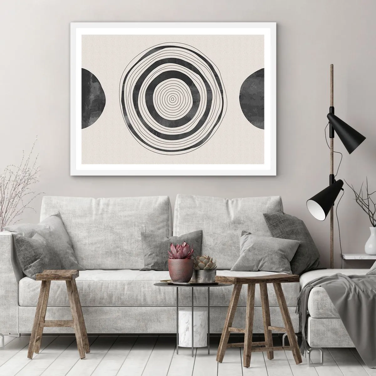 Poster in einem weißen Rahmen - Wichtig ist, was dazwischen liegt - 40x30 cm