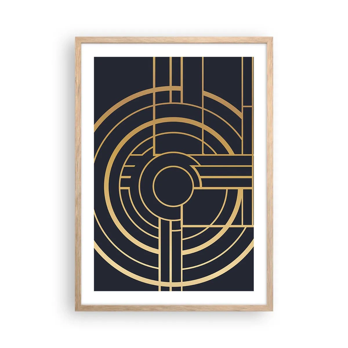 Poster in einem Rahmen aus heller Eiche - Wendungen der Dinge - 50x70 cm