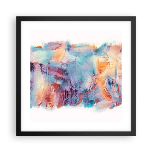 Poster in einem schwarzem Rahmen - Buntes Durcheinander - 40x40 cm