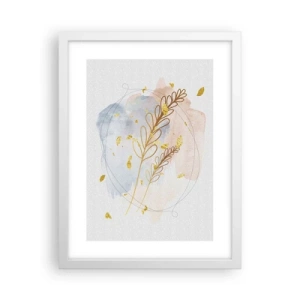 Poster in einem weißen Rahmen - Goldenr Hauch - 30x40 cm
