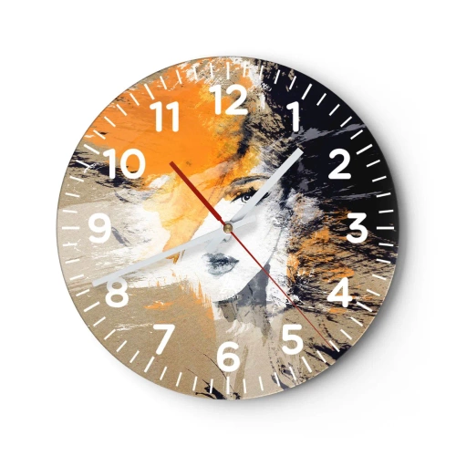 Wanduhr - Glasuhr - Und es ist Licht - 40x40 cm