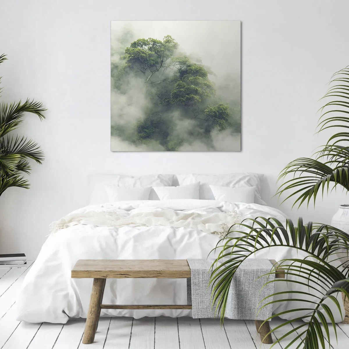 Bild auf Leinwand - Leinwandbild - In Nebel gehüllt - 60x60 cm