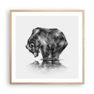 Poster in einem Rahmen aus heller Eiche - Schön, jemanden in der Nähe zu sehen - 60x60 cm