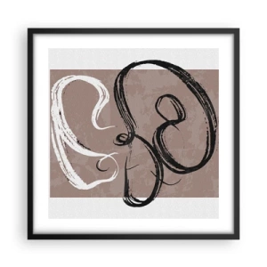 Poster in einem schwarzem Rahmen - Komposition – die Suche nach Fülle - 50x50 cm