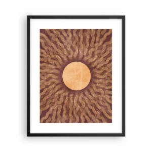 Poster in einem schwarzem Rahmen - Sonnensymbol - 40x50 cm