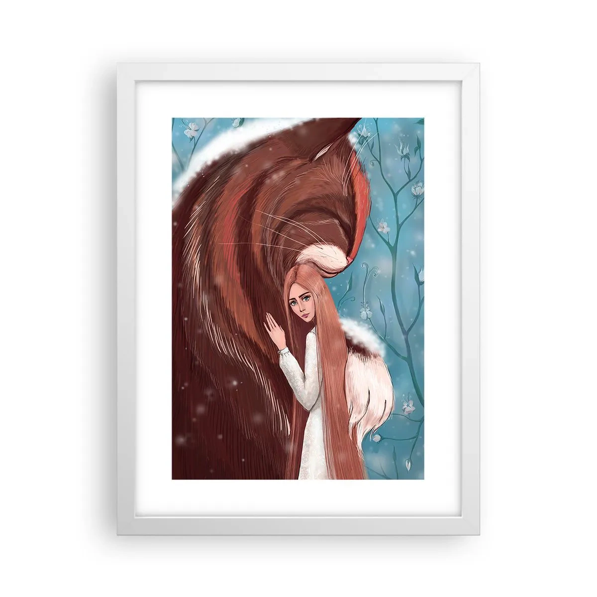 Poster in einem weißen Rahmen - Willkommen im Märchen - 30x40 cm