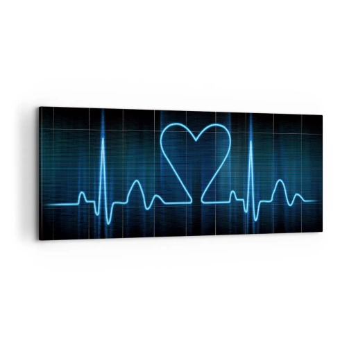 Bild auf Leinwand - Leinwandbild - Im Rhythmus des Herzens - 100x40 cm