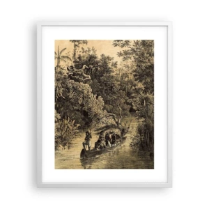Poster in einem weißen Rahmen - Expedition zur Quelle - 40x50 cm