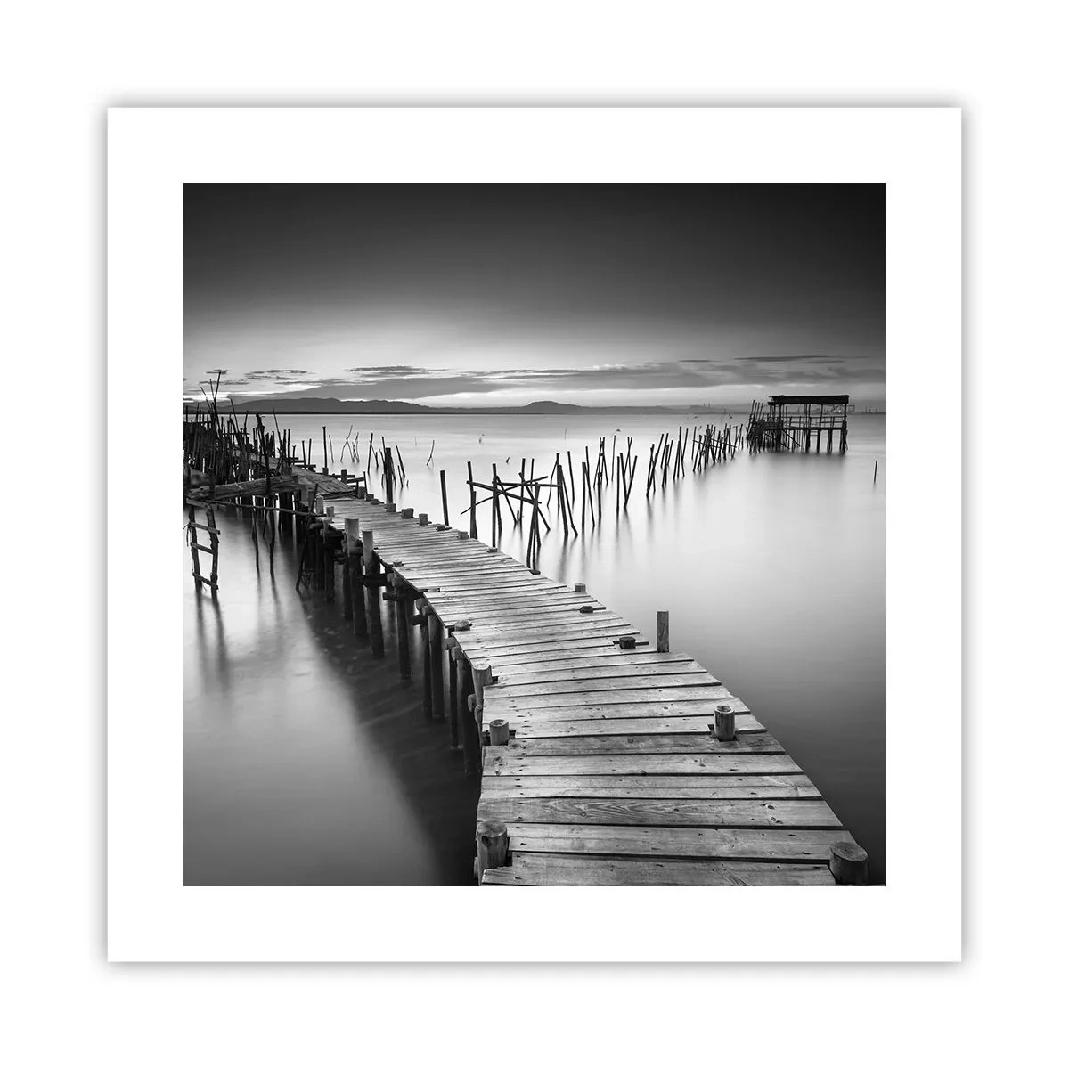 Poster - Der Frieden eines vergessenen Ufers - 40x40 cm