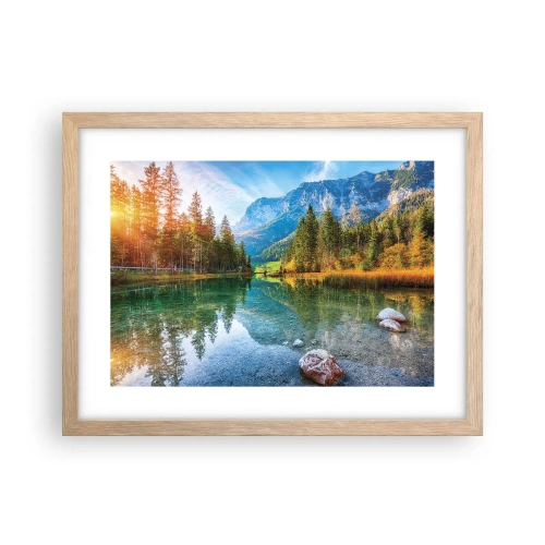 Poster in einem Rahmen aus heller Eiche - Die Sanftheit des Herbstes - 40x30 cm