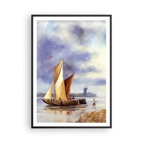 Poster in einem schwarzem Rahmen - Die Rückkehr der Seeleute - 70x100 cm