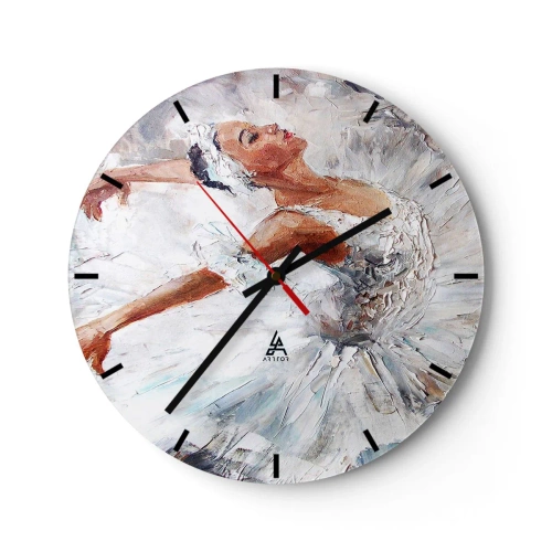 Wanduhr - Glasuhr - Zart und leicht wie Tüll - 40x40 cm
