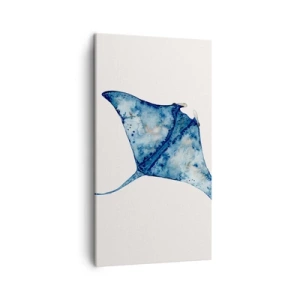 Bild auf Leinwand - Leinwandbild - Leben im Blau - 45x80 cm